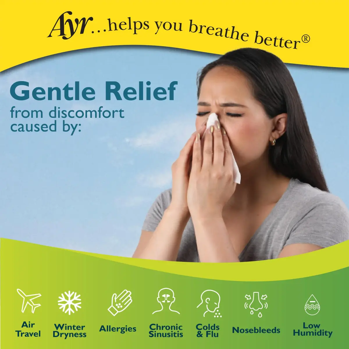 AYR Saline Nasal Gel with Aloe, 3 x 1 oz (3 oz Total) | Soothes Dry Noses - view 2