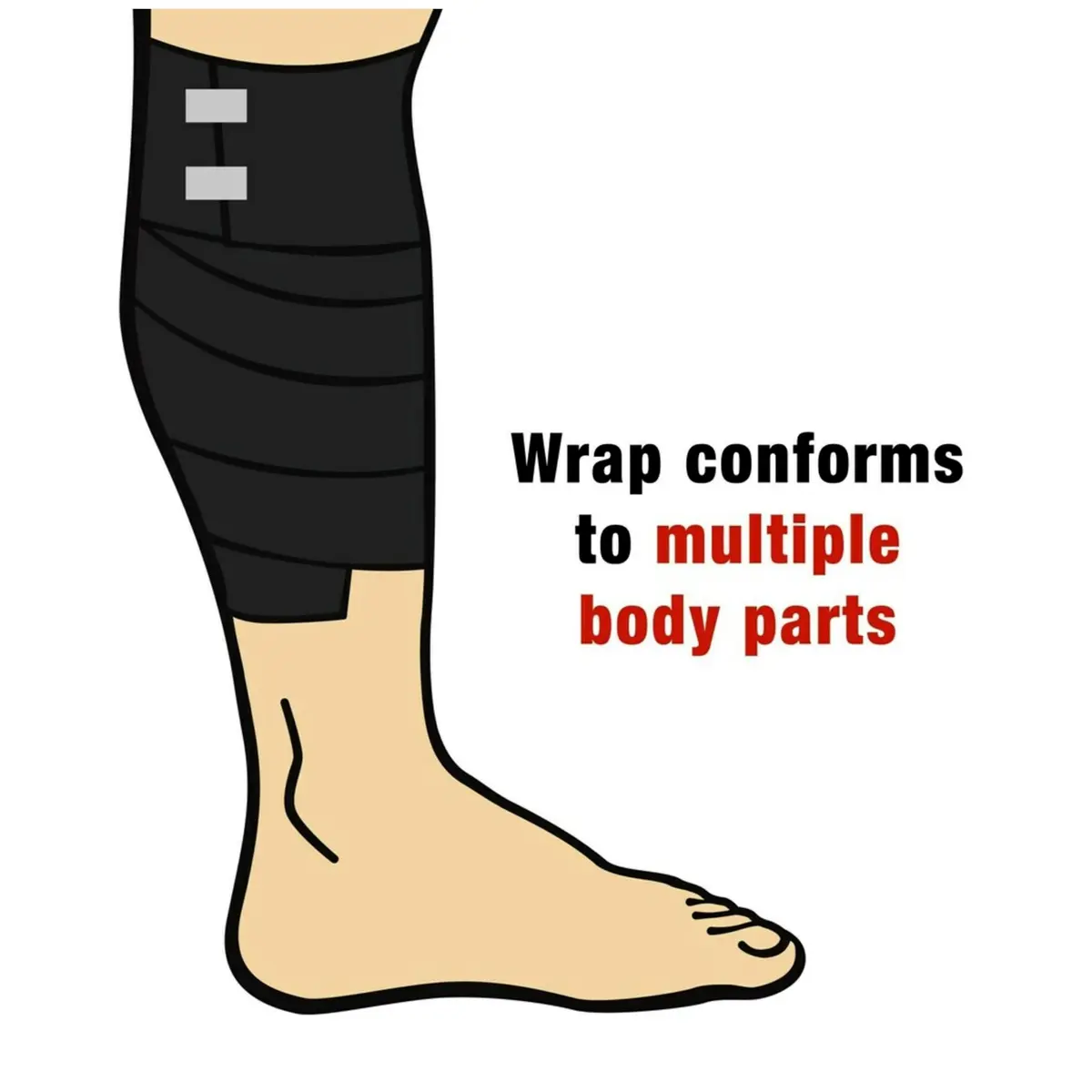 ACE 3 Inch Elastic Bandage with Clips | Support for Muscles & Joints, Black, 1 Count - view 4
