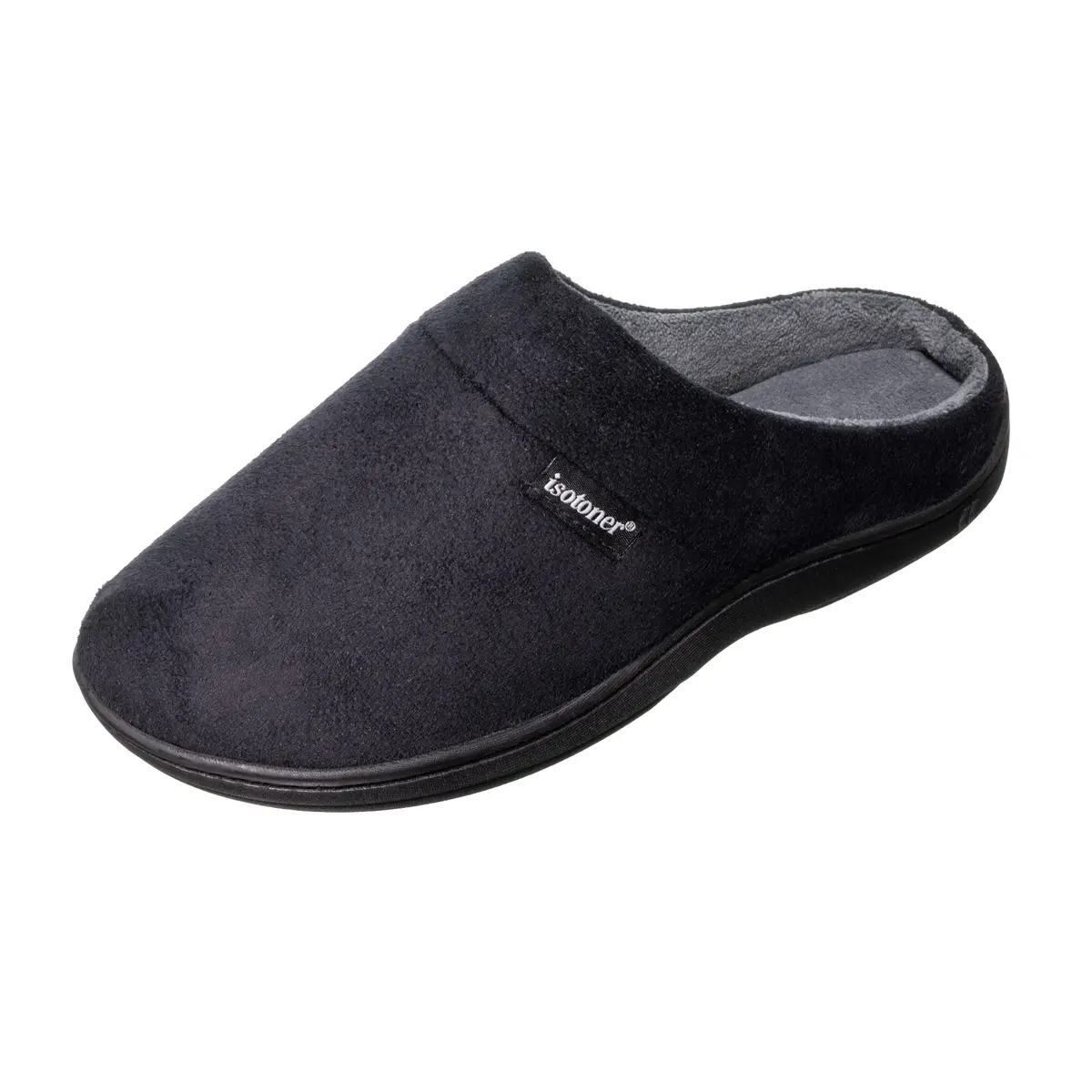 isotoner Men's Microsuede Devin Slip On Slippers with Cooling Memory Foam | Indoor/Outdoor Comfort (70-120 chars) - main product image