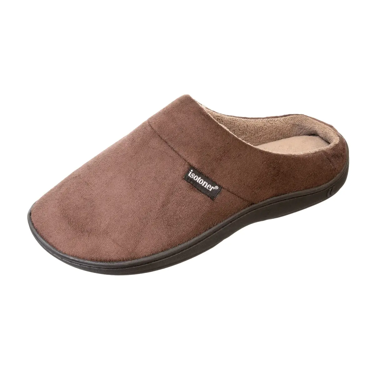 isotoner Men's Microsuede Devin Slip On Slippers with Cooling Memory Foam | Indoor/Outdoor Comfort (70-120 chars) - main product image