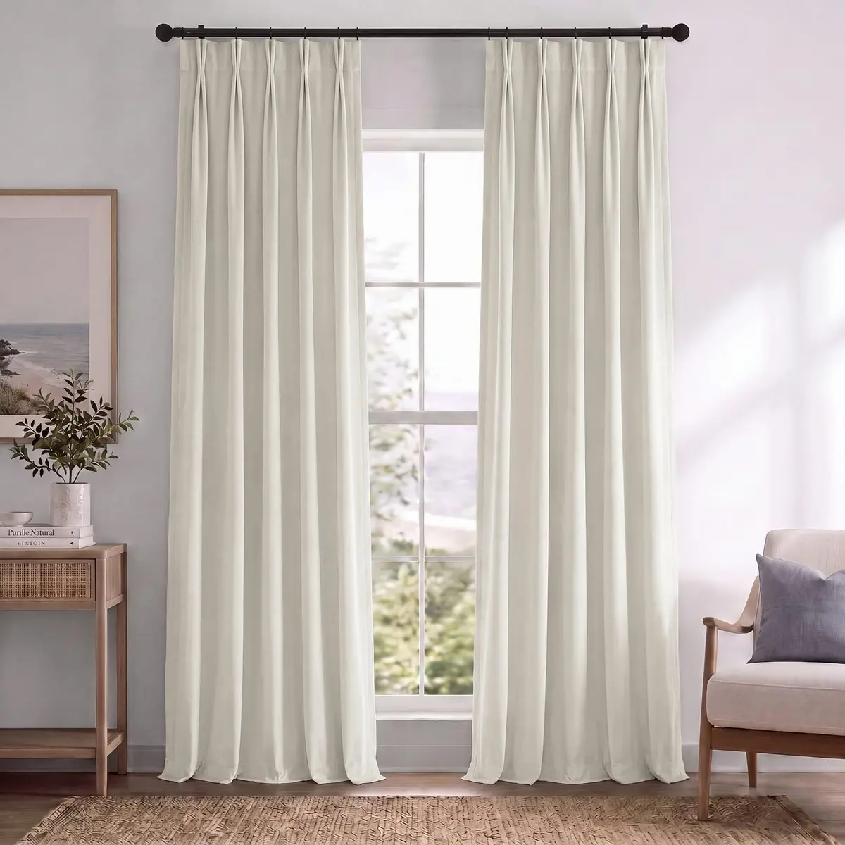 HPD Half Price Drapes Plush Velvet Blackout Curtains 25W x 96L | Light & Noise Blocker - main product image