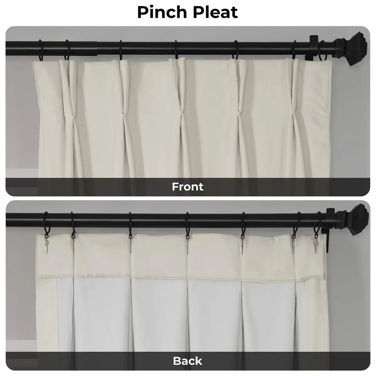 HPD Half Price Drapes Plush Velvet Blackout Curtains 25W x 96L | Light & Noise Blocker - view 5