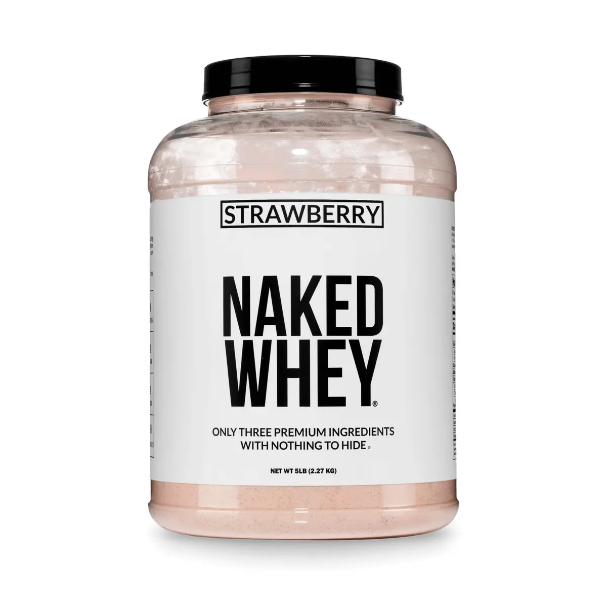 NAKED Strawberry Whey Protein Powder 2.27 kg (5 lb) | All Natural Grass Fed Whey Protein with Dried Strawberries - main product image
