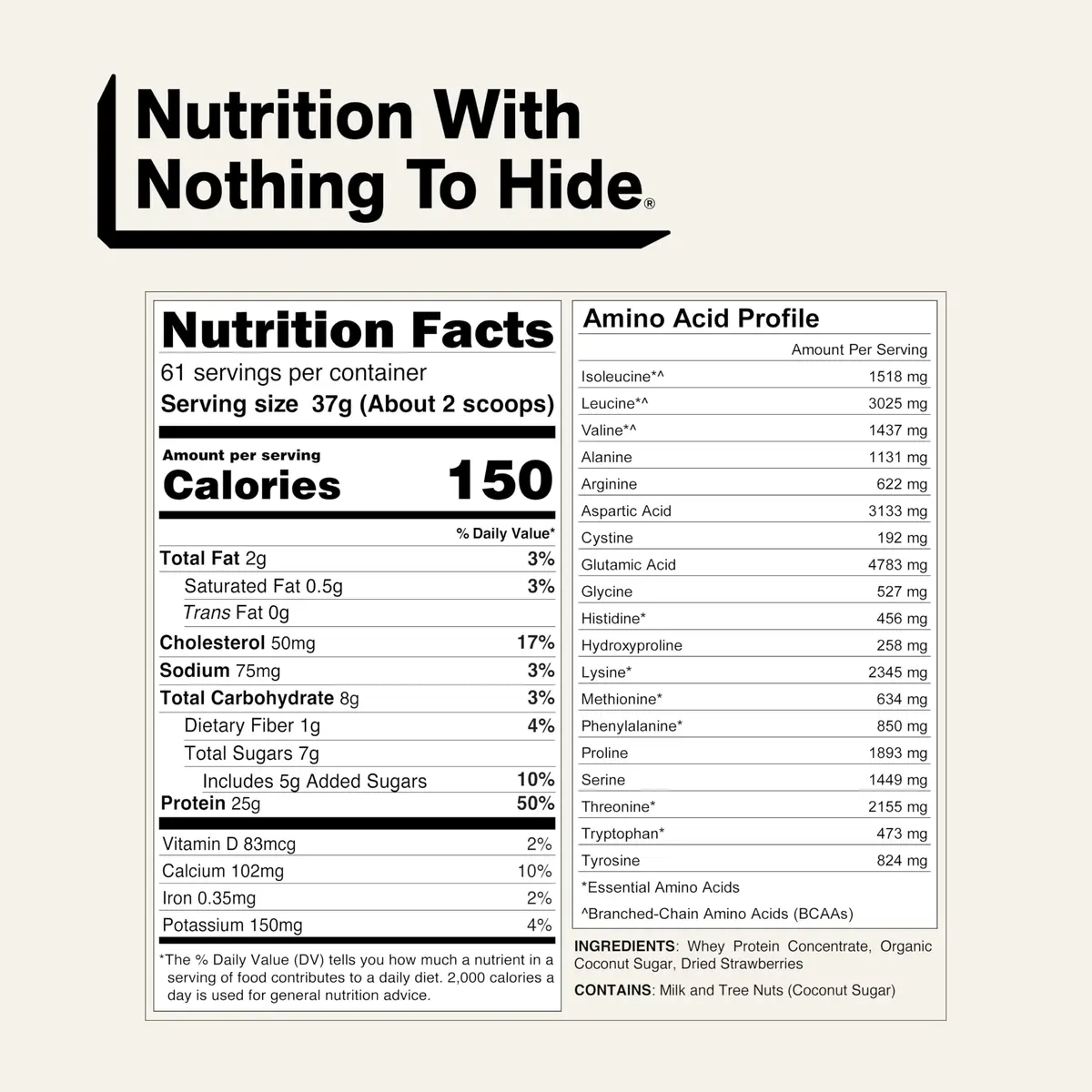 NAKED Strawberry Whey Protein Powder 2.27 kg (5 lb) | All Natural Grass Fed Whey Protein with Dried Strawberries - view 5