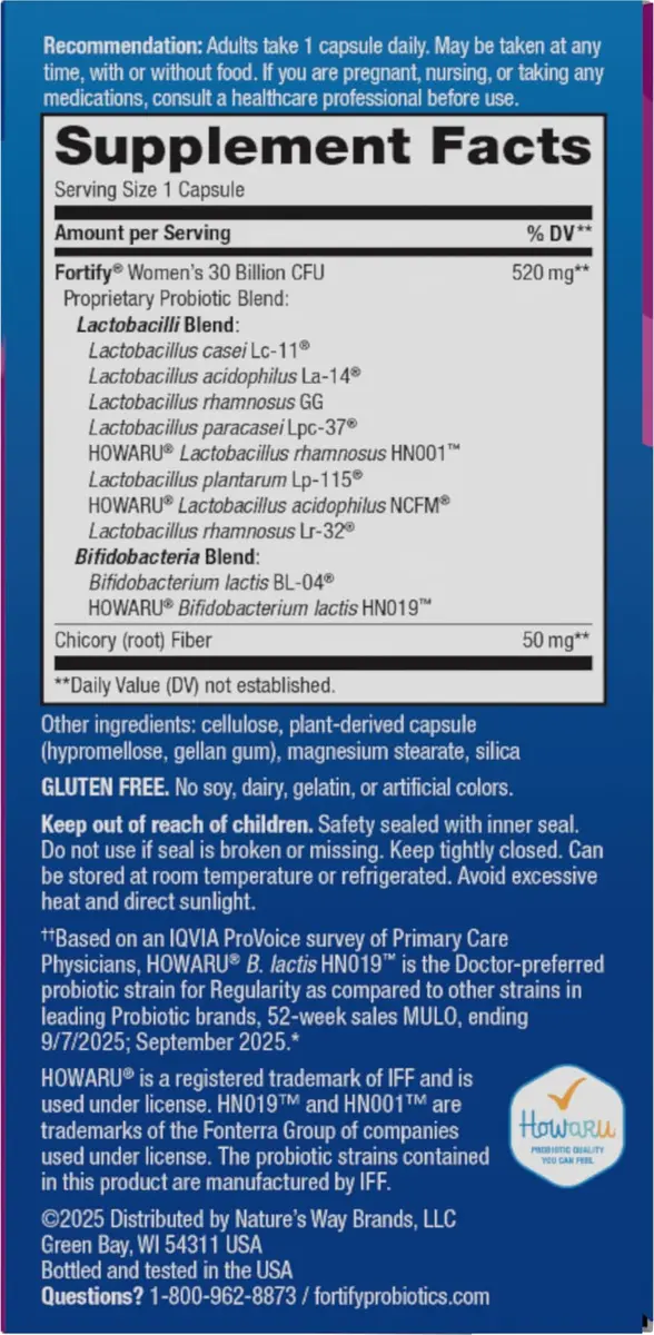 Nature's Way Fortify Women’s Probiotic 30 Billion CFU | Supports Digestive, Vaginal & Immune Health in Women - view 9