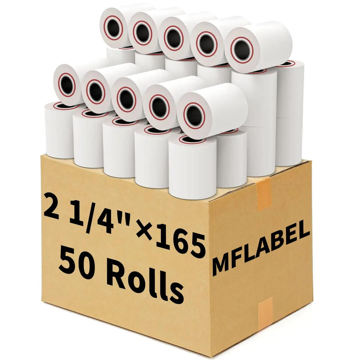 MFLABEL Thermal Receipt Paper 50 Rolls | Bright, Crisp Prints for POS & Cash Registers - view 2