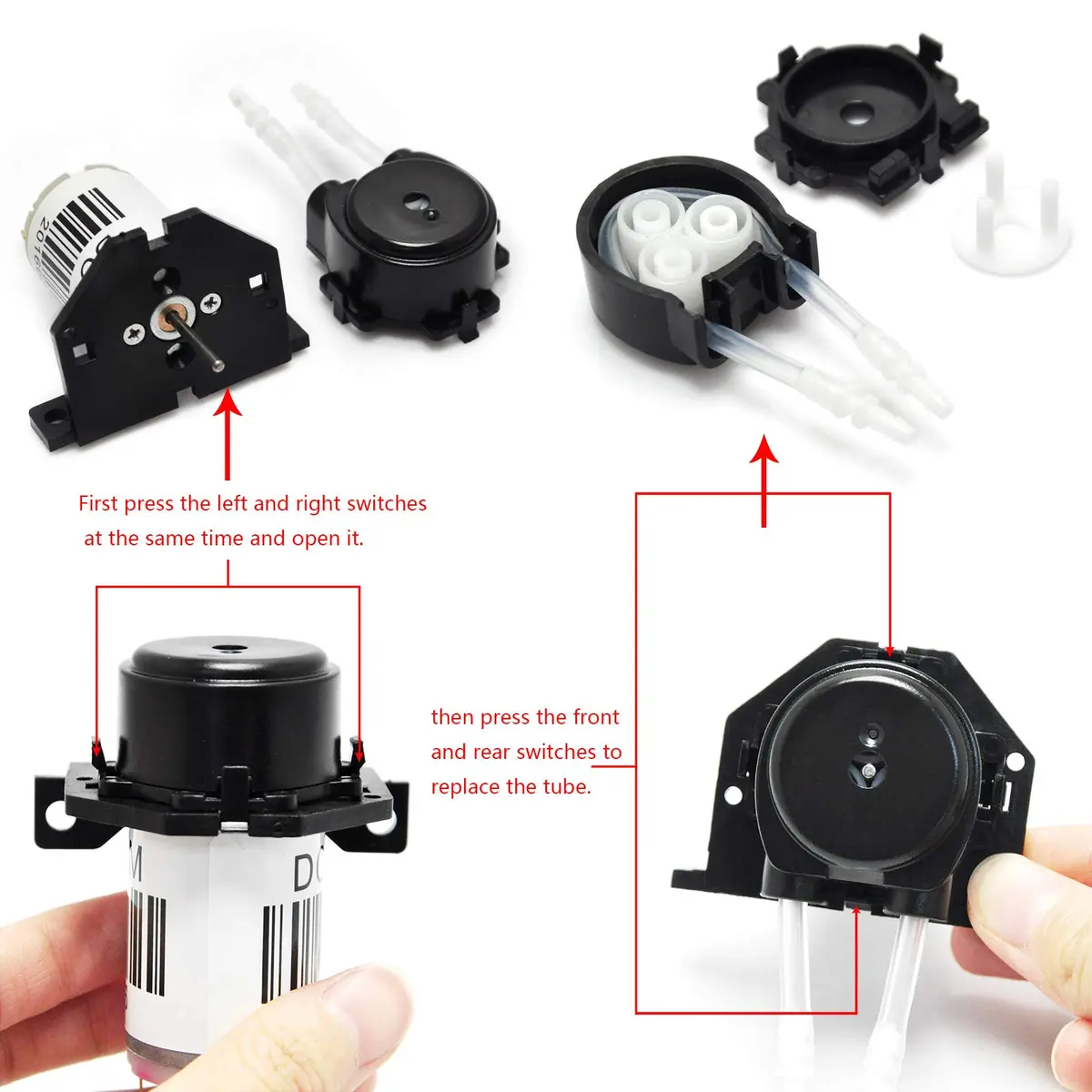 Gikfun 12V DC Dosing Pump Peristaltic Dosing Head with Connector for Aquarium Lab Analytic Diy - view 4