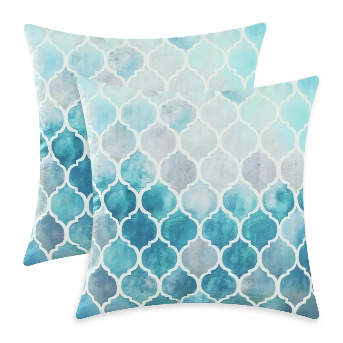 CaliTime Decorative Couch Accents Throw Pillow Covers 18 x 18 Inches | Modern Trellis Design with Zipper Closure - main product image