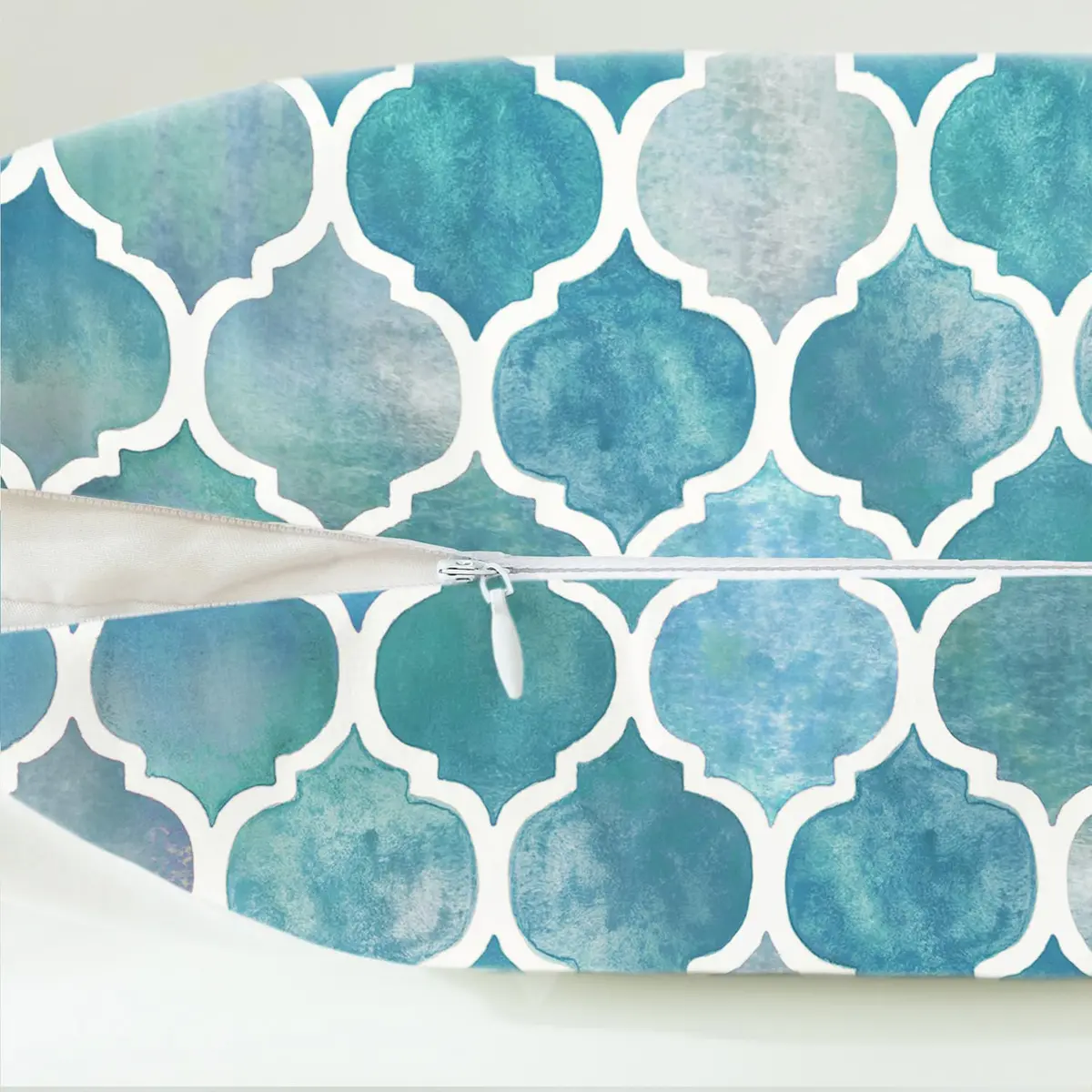 CaliTime Decorative Couch Accents Throw Pillow Covers 18 x 18 Inches | Modern Trellis Design with Zipper Closure - view 7