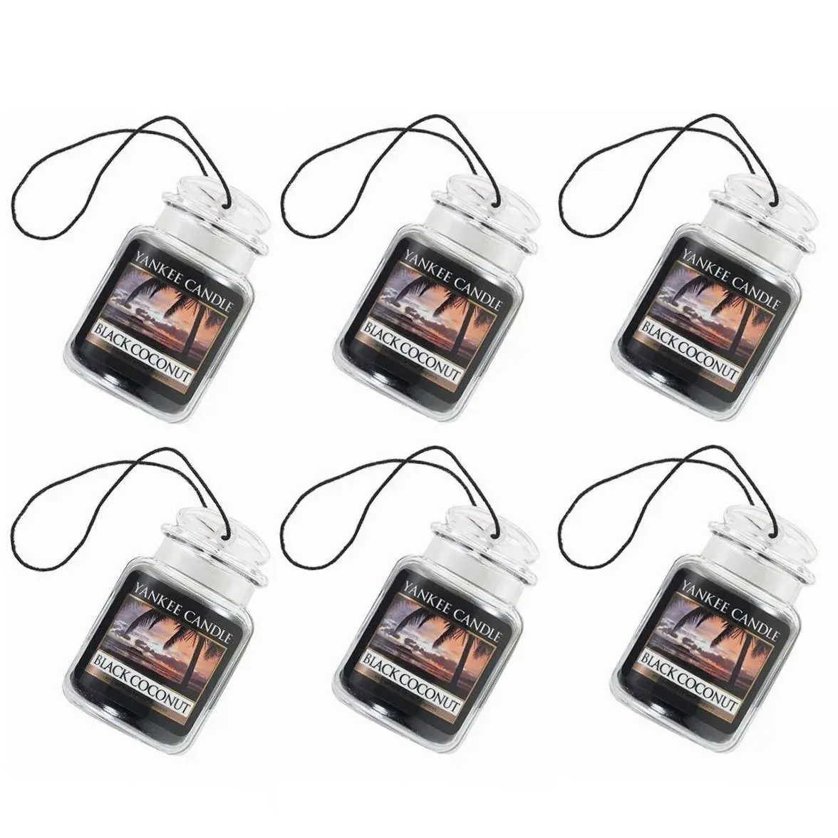Yankee Candle Paper Car Jar Air Freshener Balsam & Cedar Pack of 10 | Long-Lasting Fragrance for Cars - main product image