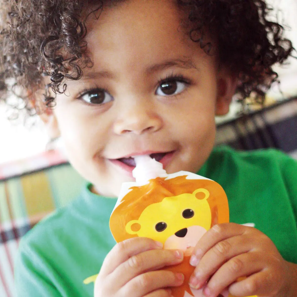 SQUOOSHI Reusable Baby Food Pouches 6 Pack 5oz Assorted Animals | Eco-Friendly, BPA-Free, Travel-Ready - view 2