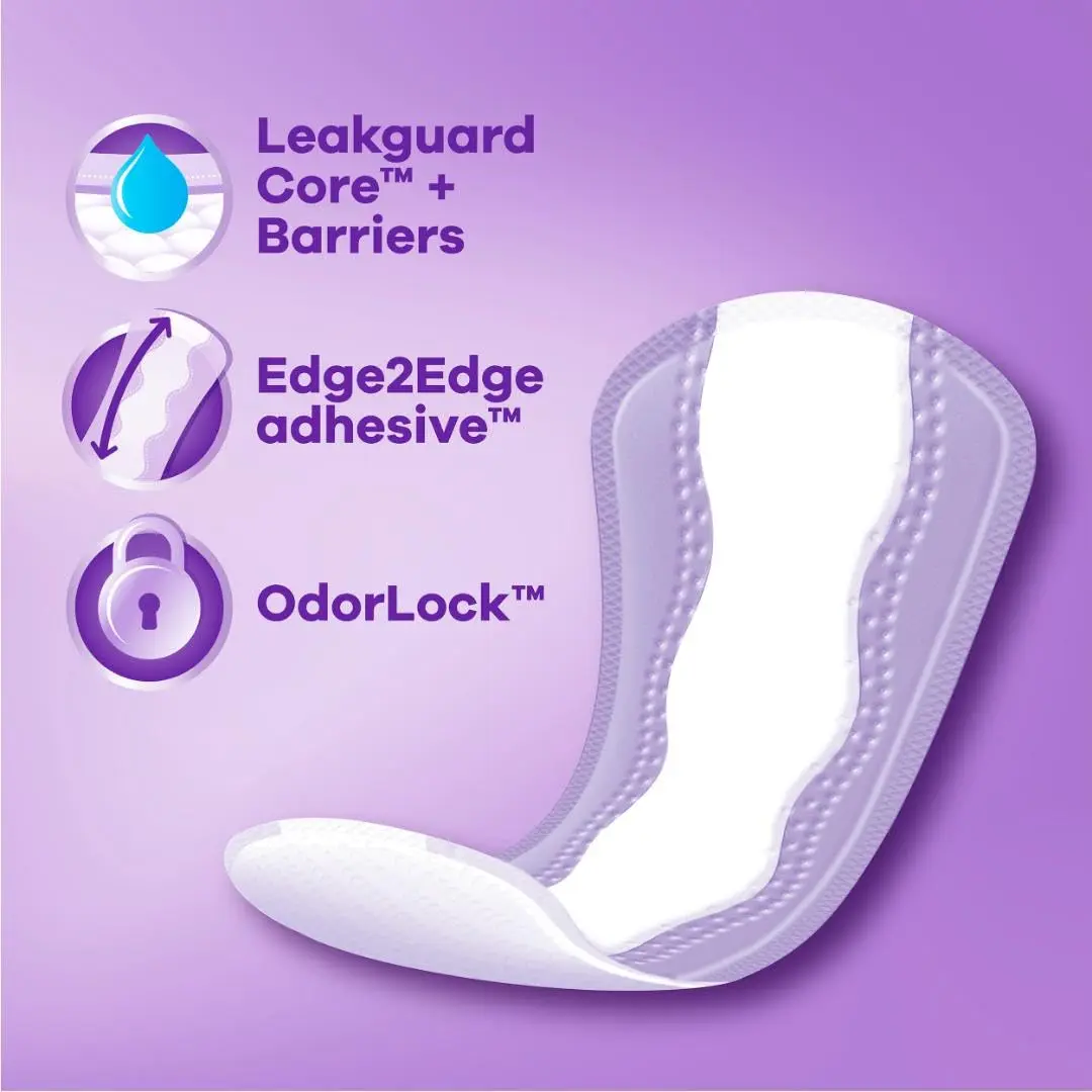 Always Xtra Protection Daily Liners Extra Long (92 Count) | LeakGuard + RapidDry for 10-Hour Comfort - view 2