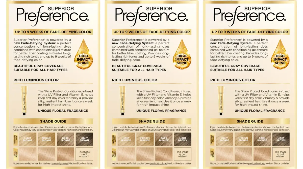 L'Oreal Paris Superior Preference Permanent Hair Color 9.5NB Lightest Natural Blonde (3 x 1 Kit) | Fade-Defying Color for 9 Weeks - view 6