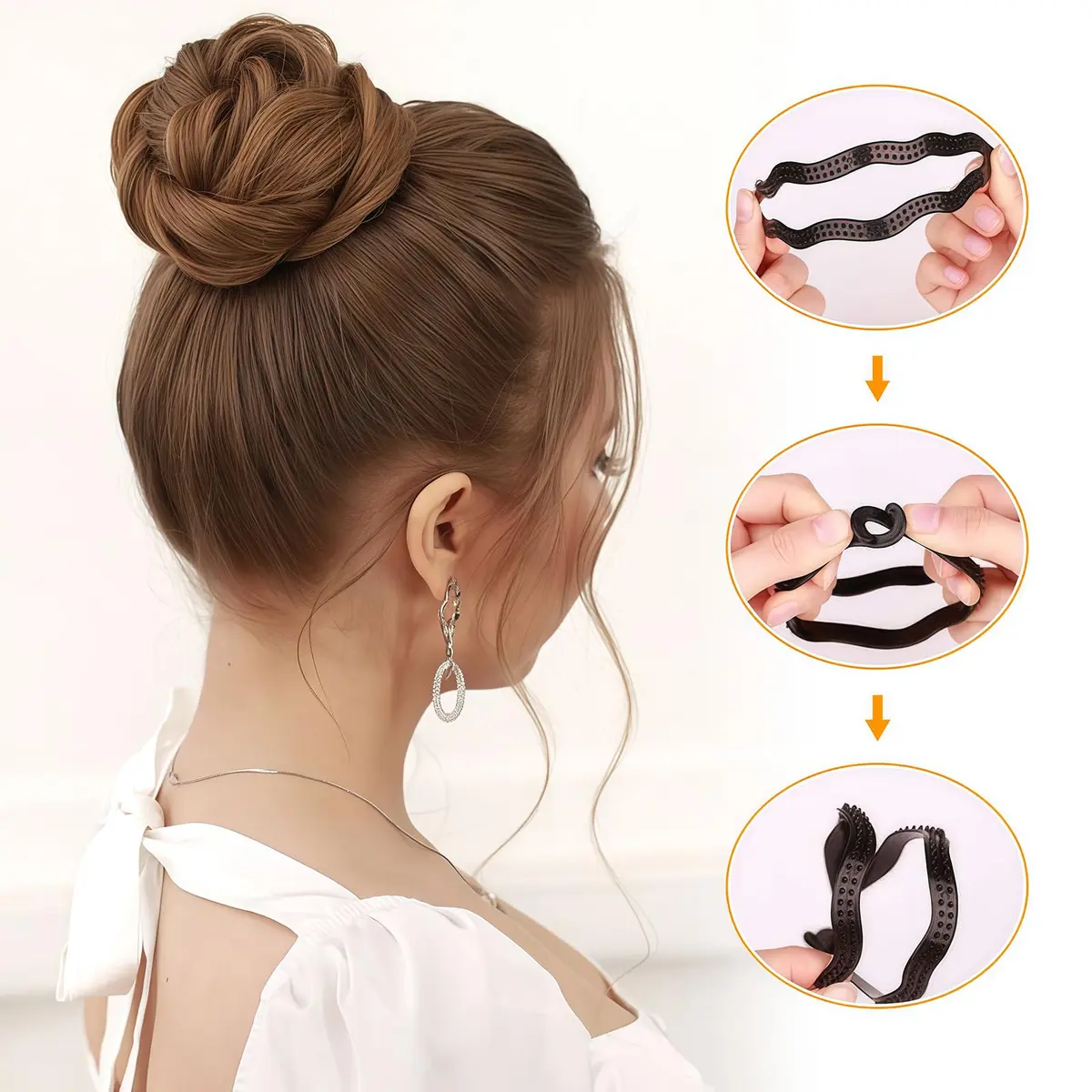 Elandy Plastic Bun Maker Curler 6 Pack | Perfect for Medium & Long Hair - view 6