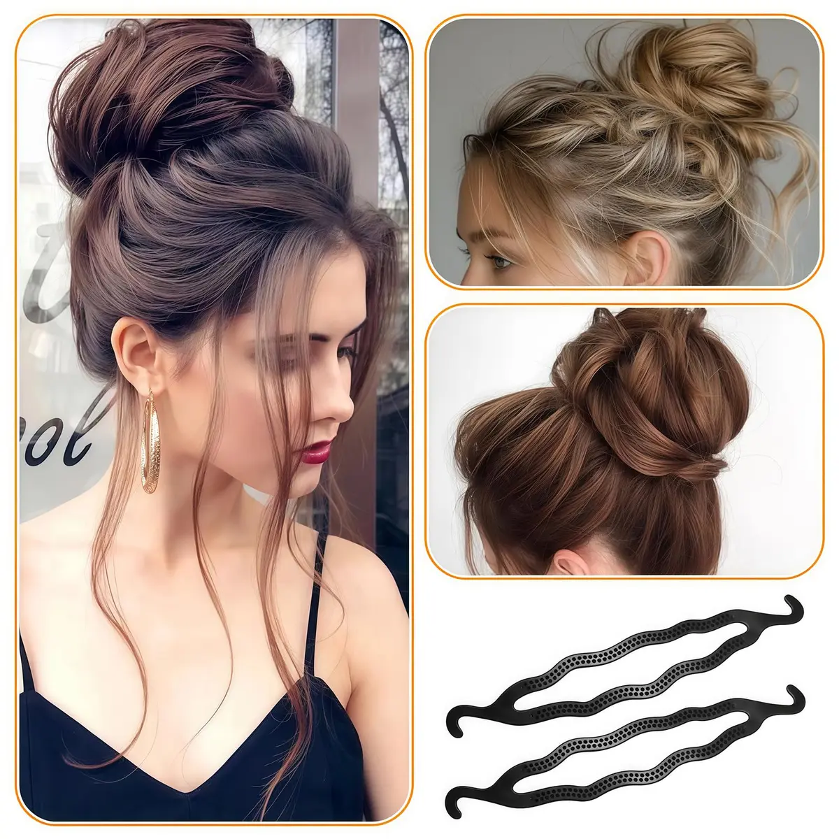 Elandy Plastic Bun Maker Curler 6 Pack | Perfect for Medium & Long Hair - view 7
