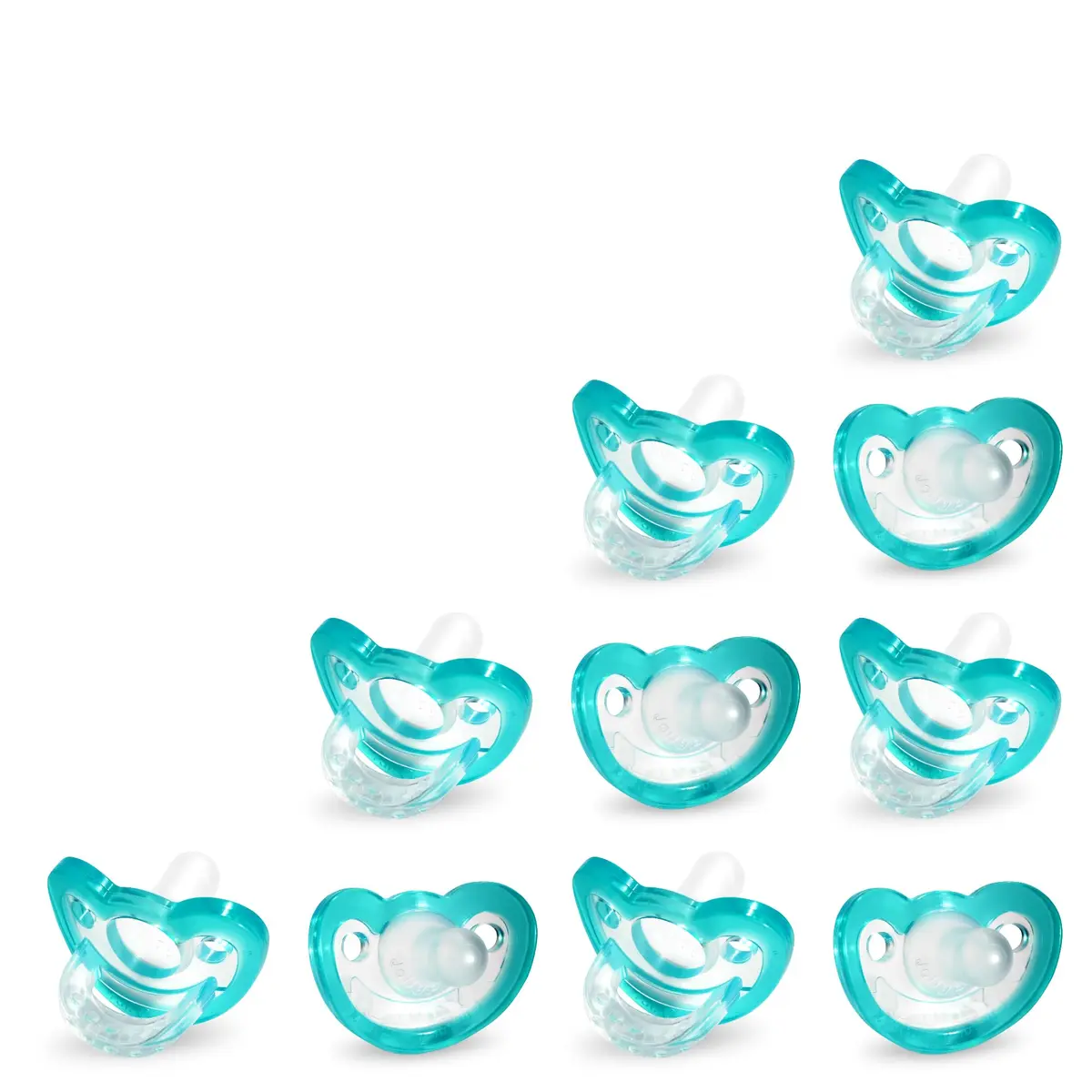 RaZbaby Jollypop Pacifier for Babies 3 Months+ | Natural Orthodontic BPA-Free Silicone Teether - main product image