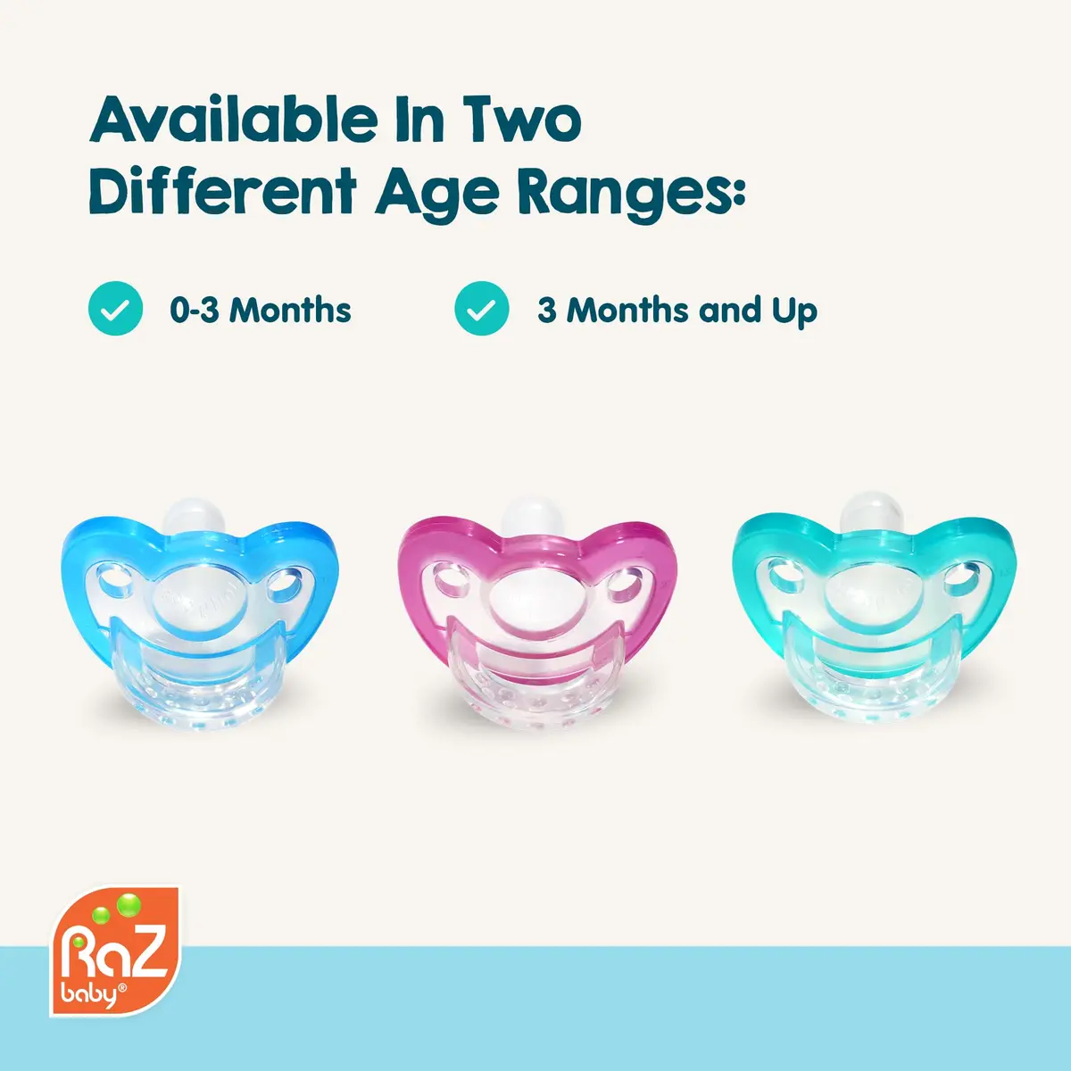 RaZbaby Jollypop Pacifier for Babies 3 Months+ | Natural Orthodontic BPA-Free Silicone Teether - view 8