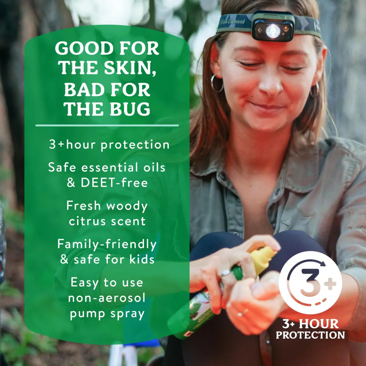 Badger Natural Insect Repellent Spray 240ml (8 Fl Oz) | DEET-Free, Family Friendly, Organic Essential Oils - view 2