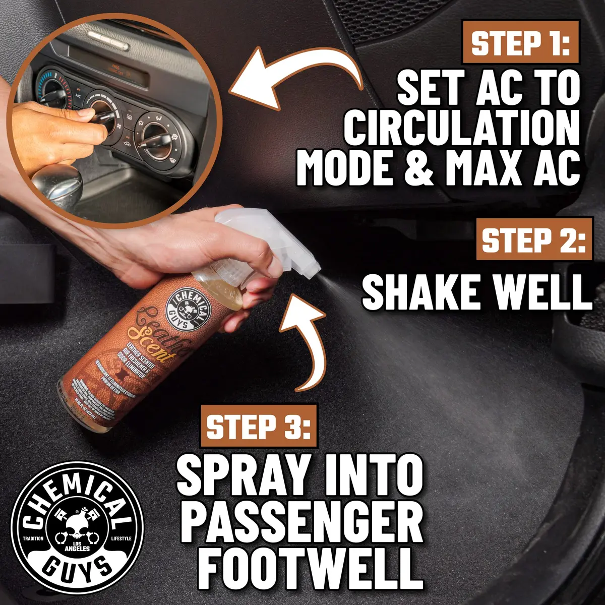 Chemical Guys Air Freshener Kit 3 x 444ml (3 x 16 fl oz) | Odor Eliminator for Cars - view 4
