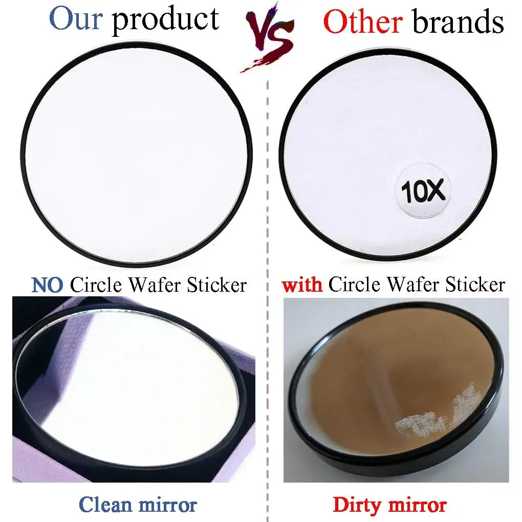 TTSAM 10x Magnifying Makeup Mirror 8.8cm (3.46 inches) | Clear Double-Sided Suction Cup Mirror - view 6