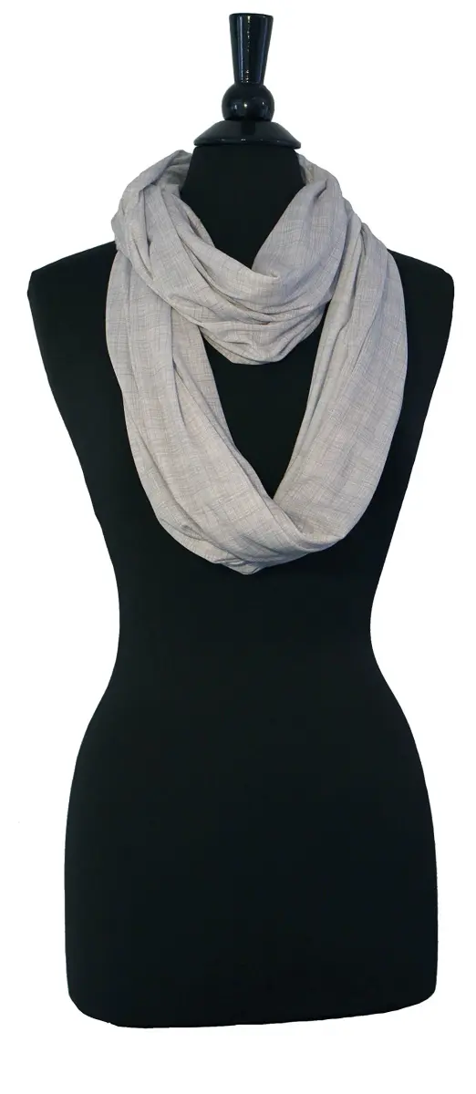 LK Baby Infinity Nursing Scarf Breastfeeding Cover Heathered Grey | Soft Jersey, Breathable, Multi-Use - view 7