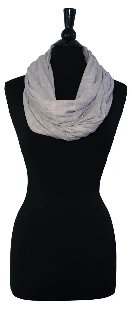 LK Baby Infinity Nursing Scarf Breastfeeding Cover Heathered Grey | Soft Jersey, Breathable, Multi-Use - view 9