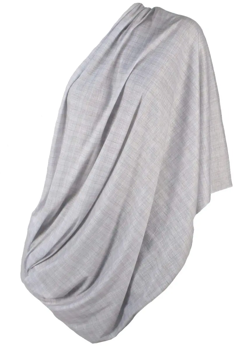 LK Baby Infinity Nursing Scarf Breastfeeding Cover Heathered Grey | Soft Jersey, Breathable, Multi-Use - view 3