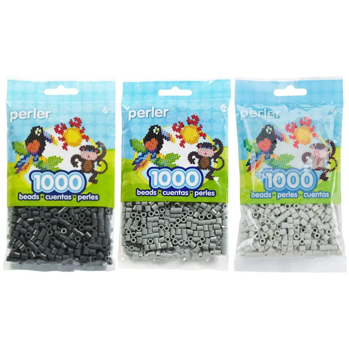 Perler Bead Bag Grey Group | Fuse & Perler Beads for Kids & Crafts in India - main product image