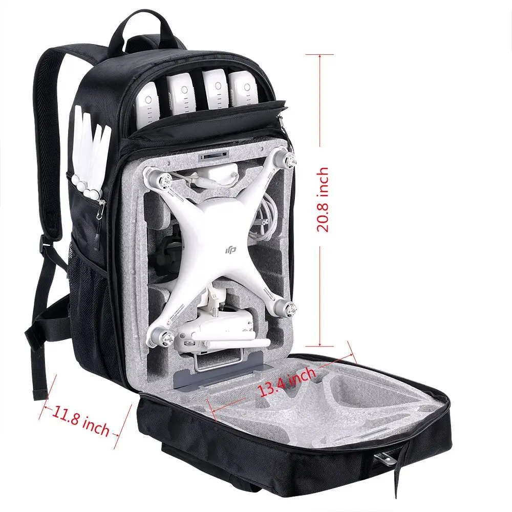 Smatree Hard Shell Backpack for DJI Phantom 4/4 Pro | Durable Polyester, Water-Resistant, Custom Design - view 3