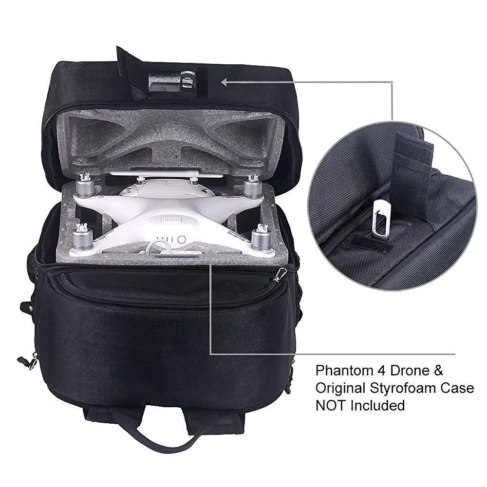 Smatree Hard Shell Backpack for DJI Phantom 4/4 Pro | Durable Polyester, Water-Resistant, Custom Design - view 4