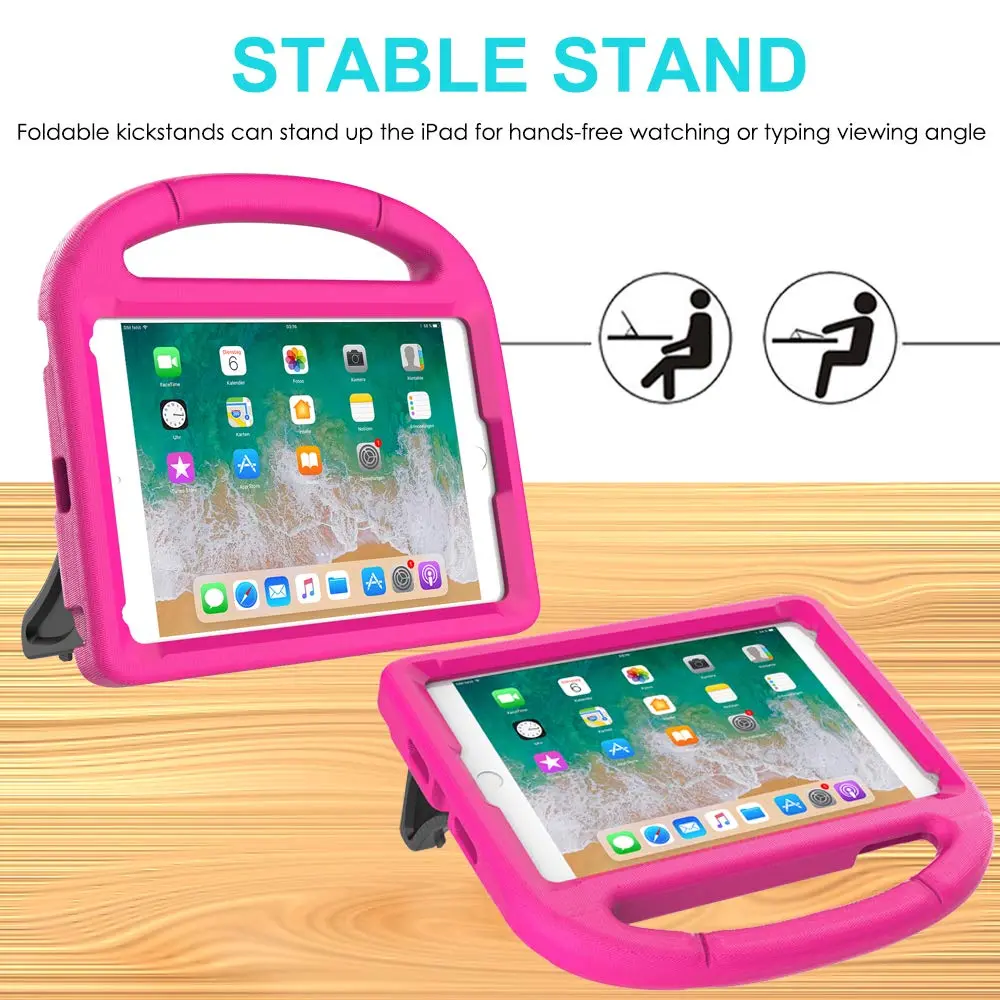 Suplik Kids Case for iPad Mini 1/2/3/4/5 (7.9") with 2 Screen Protectors | Durable Shockproof Handle Stand Cover - view 3