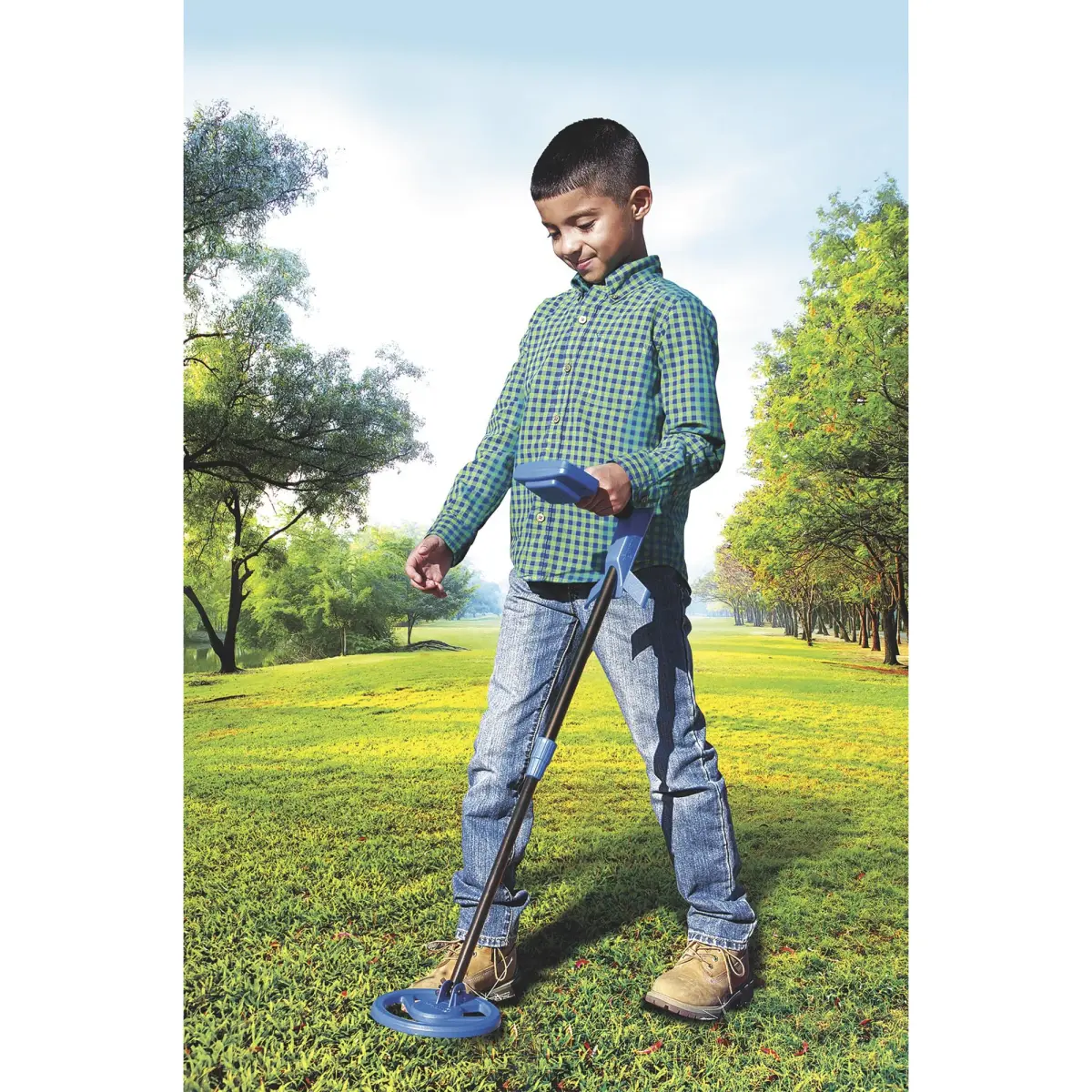 Bounty Hunter Junior T.I.D. Metal Detector for Kids | 6-inch Coil, Blue - view 4