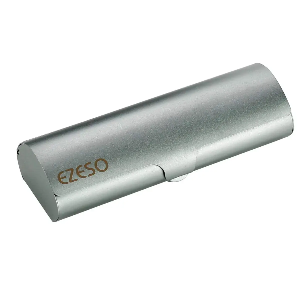 EZESO ESSENTIAL SKINCARE Hard Shell Eyeglass Case | Aluminum Alloy with Suede Lining, Gun Gray (Small) - main product image