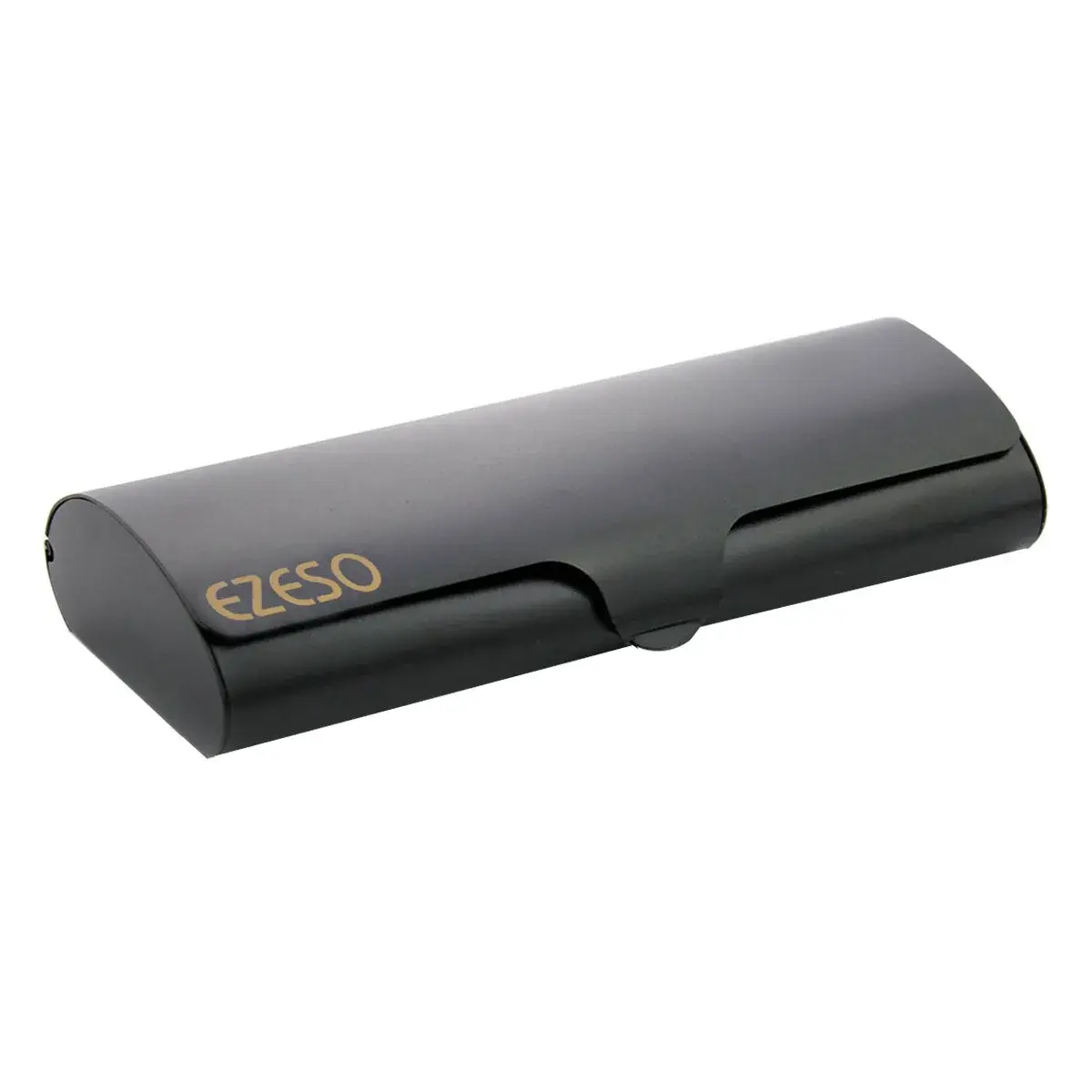 EZESO ESSENTIAL SKINCARE Hard Eyeglass Case for Men, Aluminum Alloy with Suede Lining, Black-Large (16.4 cm x 6.6 cm x 3.9 cm) - main product image