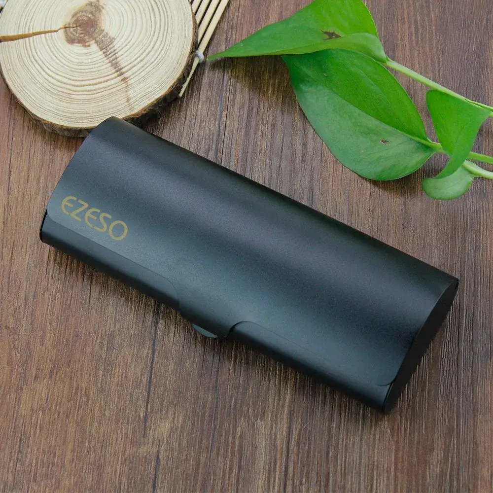 EZESO ESSENTIAL SKINCARE Hard Eyeglass Case for Men, Aluminum Alloy with Suede Lining, Black-Large (16.4 cm x 6.6 cm x 3.9 cm) - view 7
