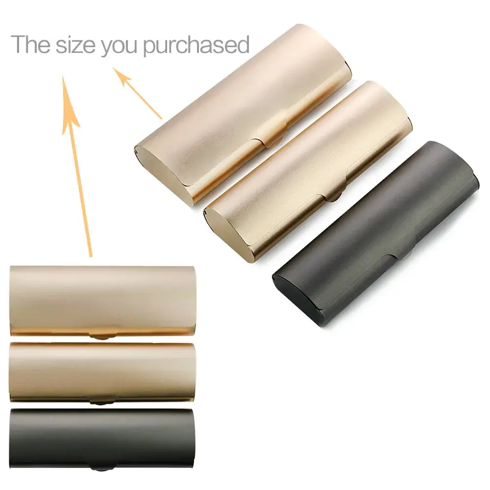 EZESO ESSENTIAL SKINCARE Hard Eyeglass Case for Men, Aluminum Alloy with Suede Lining, Black-Large (16.4 cm x 6.6 cm x 3.9 cm) - view 8