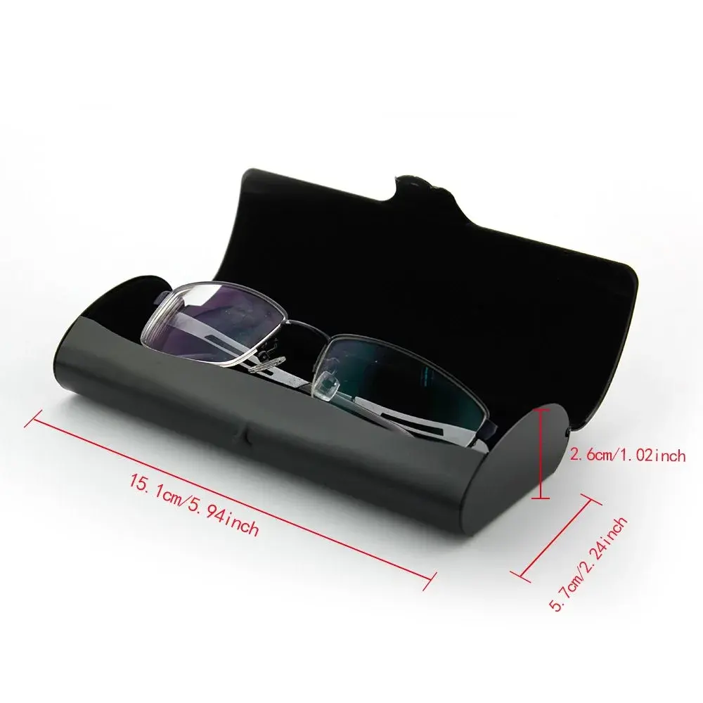 EZESO ESSENTIAL SKINCARE Hard Eyeglass Case for Men, Aluminum Alloy with Suede Lining, Black-Large (16.4 cm x 6.6 cm x 3.9 cm) - view 3