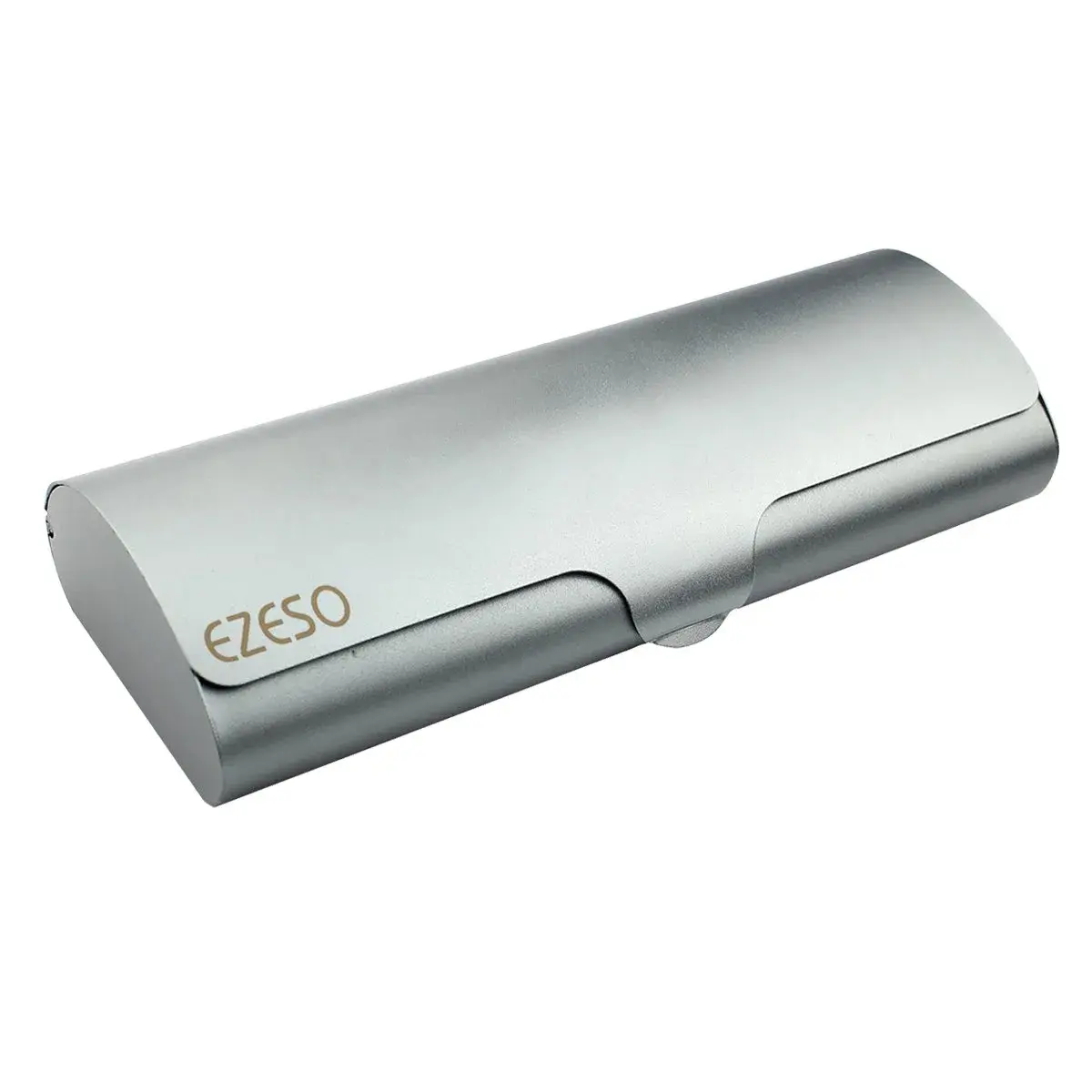 EZESO ESSENTIAL SKINCARE Hard Eyeglass Case for Men | Aluminum Alloy & Suede Lined, Gun Gray Large - main product image