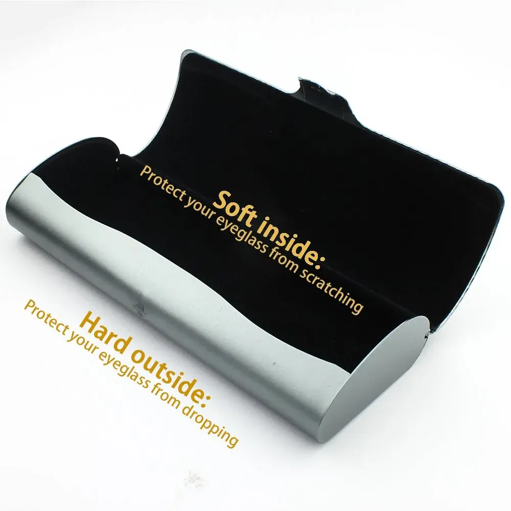 EZESO ESSENTIAL SKINCARE Hard Eyeglass Case for Men | Aluminum Alloy & Suede Lined, Gun Gray Large - view 6
