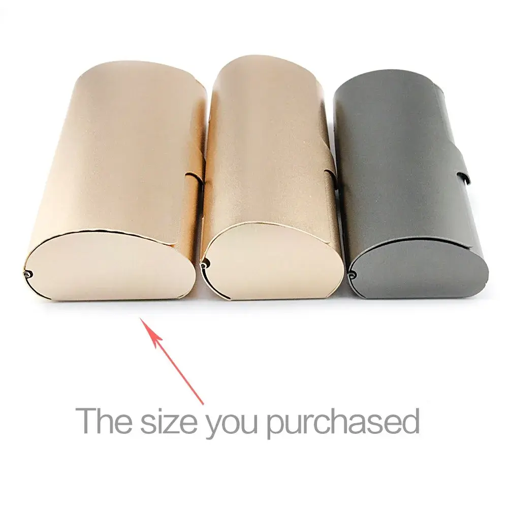 EZESO ESSENTIAL SKINCARE Hard Eyeglass Case for Men | Aluminum Alloy & Suede Lined, Gun Gray Large - view 9