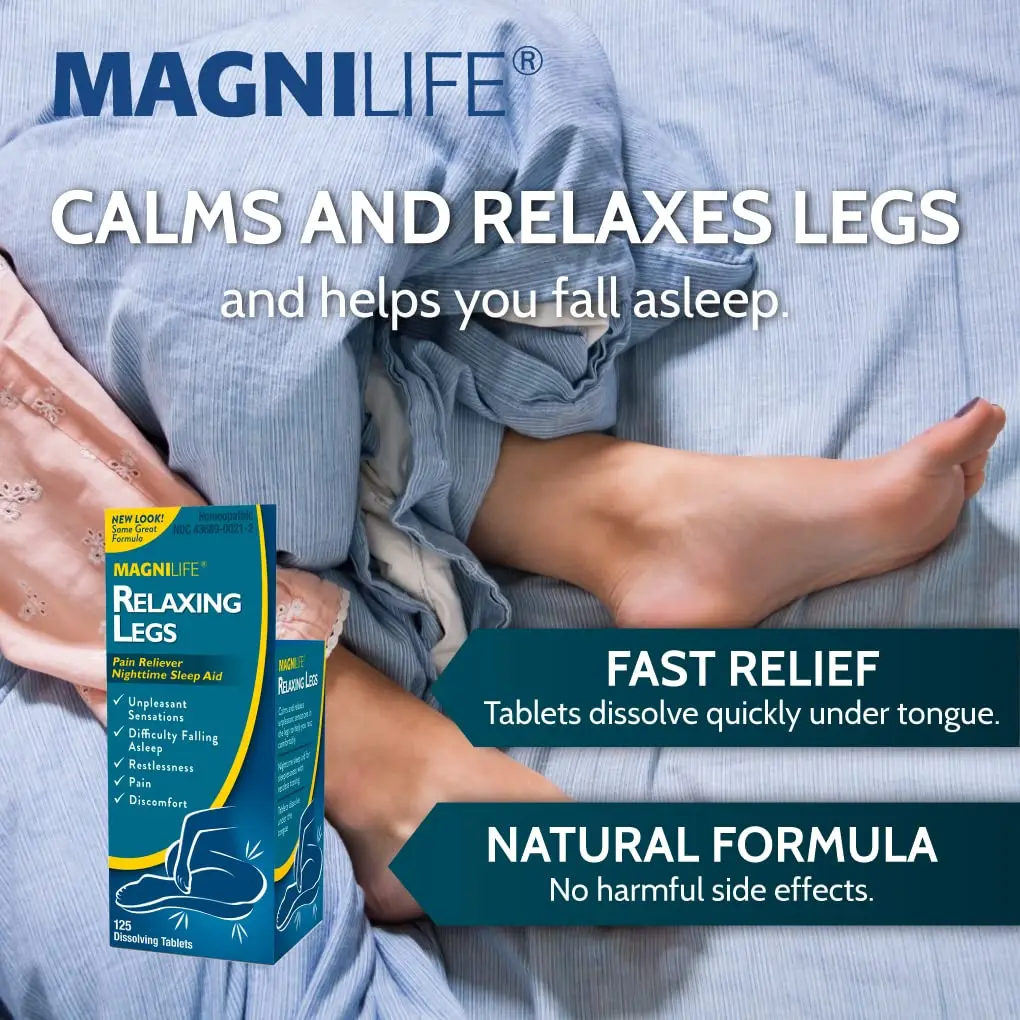 MagniLife Relaxing Legs Sublingual Tablets 125 Count | Nighttime Support for Restless Legs & Sleep - view 3