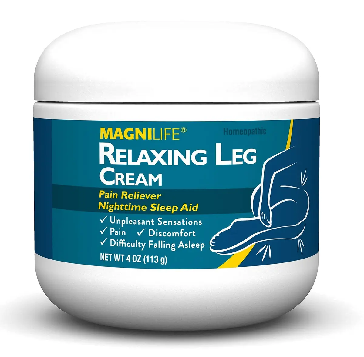 MagniLife Relaxing Leg Cream 4 Oz | Fast-Absorbing Lavender & Magnesium Bedtime Moisturizer - view 2