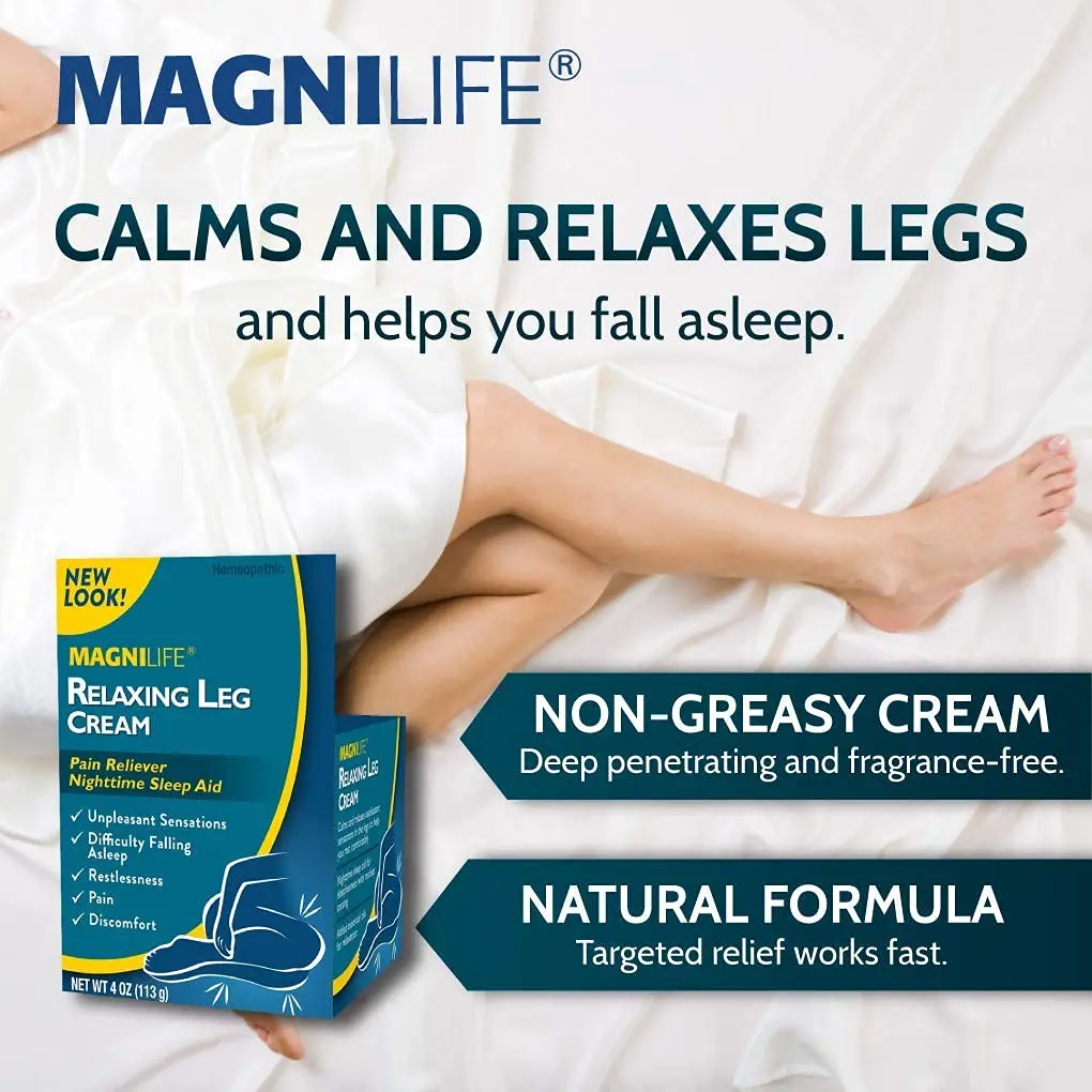MagniLife Relaxing Leg Cream 4 Oz | Fast-Absorbing Lavender & Magnesium Bedtime Moisturizer - view 4