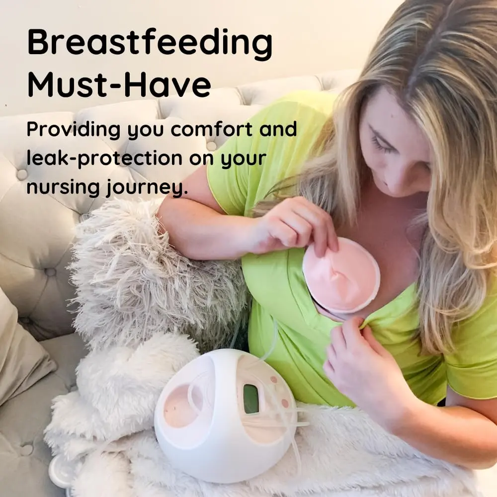 BABY BLISS Organic Bamboo Nursing Pads 14 Washable Breast Pads with Wash Bag | 3-Layer Absorbency for Leak Protection - view 9