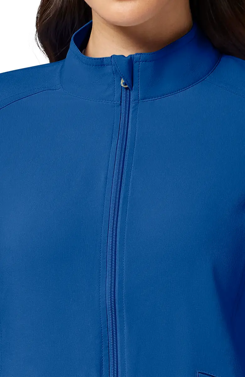 Cherokee iFlex Scrub Jacket for Women 2 Pocket Zip Front Royal XS | Shape Retention & All-Day Comfort - view 5