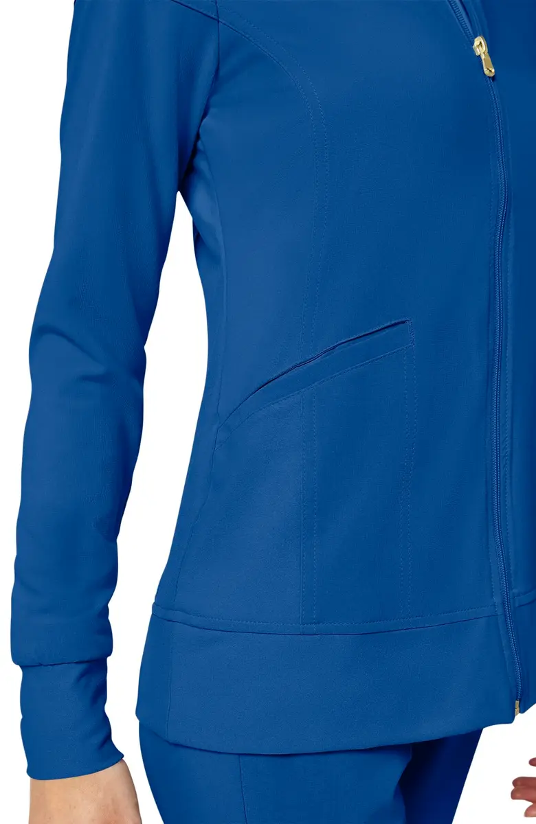 Cherokee iFlex Scrub Jacket for Women 2 Pocket Zip Front Royal XS | Shape Retention & All-Day Comfort - view 6
