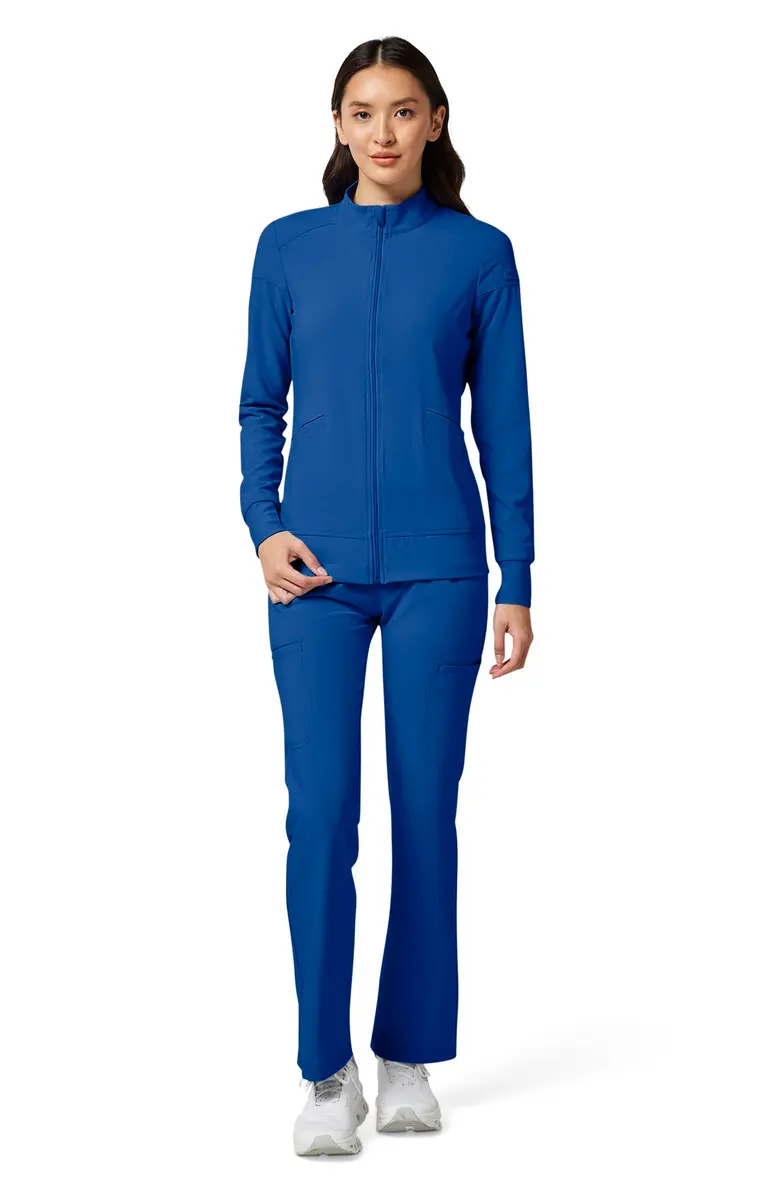 Cherokee iFlex Scrub Jacket for Women 2 Pocket Zip Front Royal XS | Shape Retention & All-Day Comfort - view 7