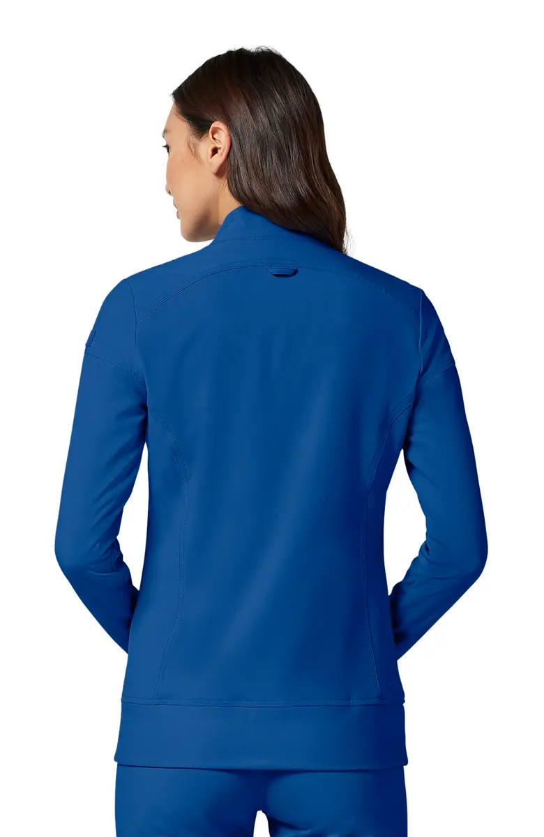 Cherokee iFlex Scrub Jacket for Women 2 Pocket Zip Front Royal XS | Shape Retention & All-Day Comfort - view 3