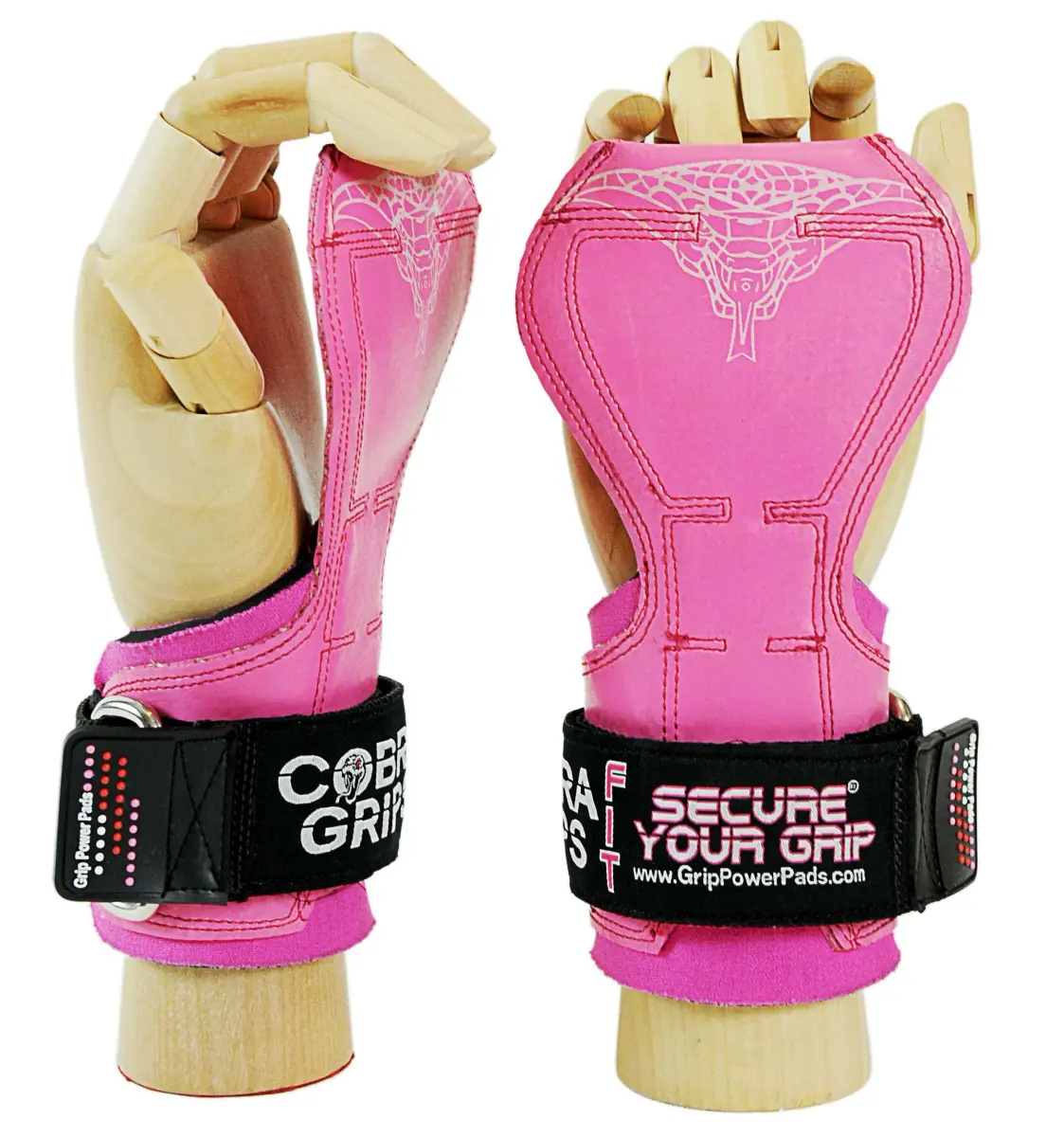 Cobra Grips FIT Pink Rubber Weight Lifting Gloves with Wrist Wraps - 4.25-7.0" Wrist Size - main product image