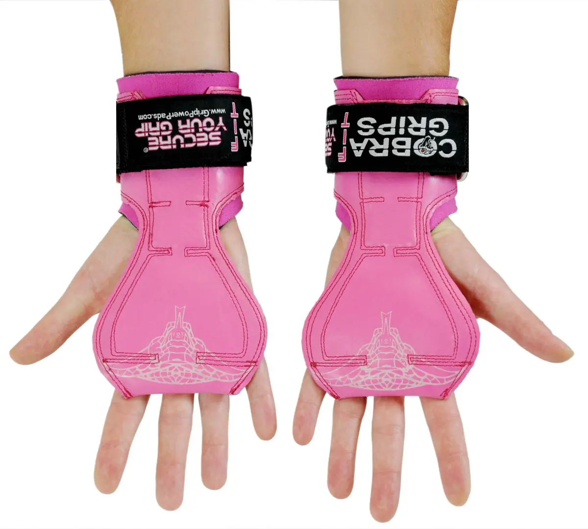 Cobra Grips FIT Pink Rubber Weight Lifting Gloves with Wrist Wraps - 4.25-7.0" Wrist Size - view 3